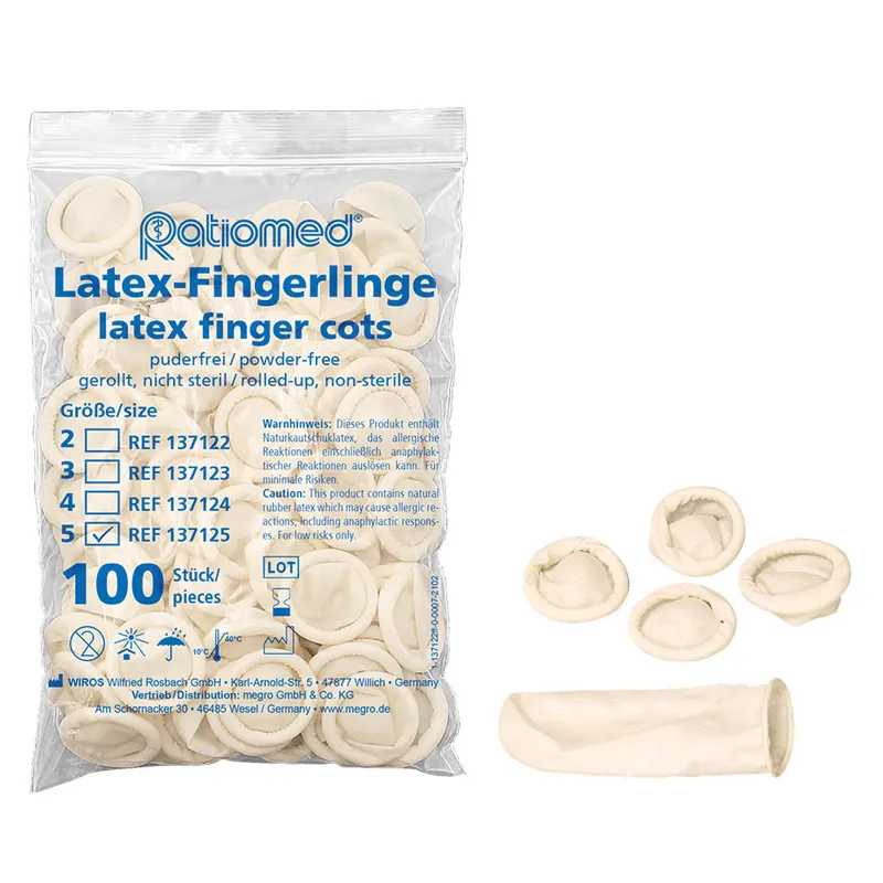 Fingerlinge Latex XL Gr. 5, (100 Stck.)