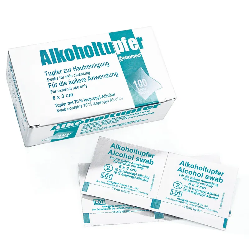 Alkoholtupfer ratiomed 6 x 3 cm, (100 Stck.)