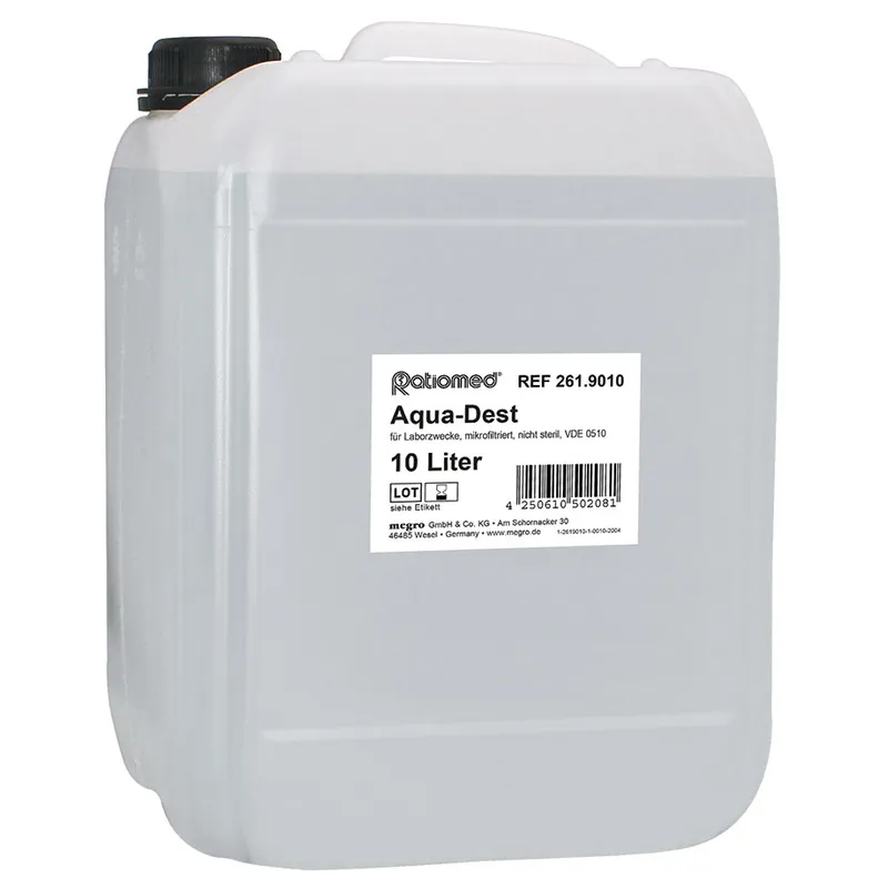 Aqua-Dest 10 Ltr. ratiomed, Laborwasser