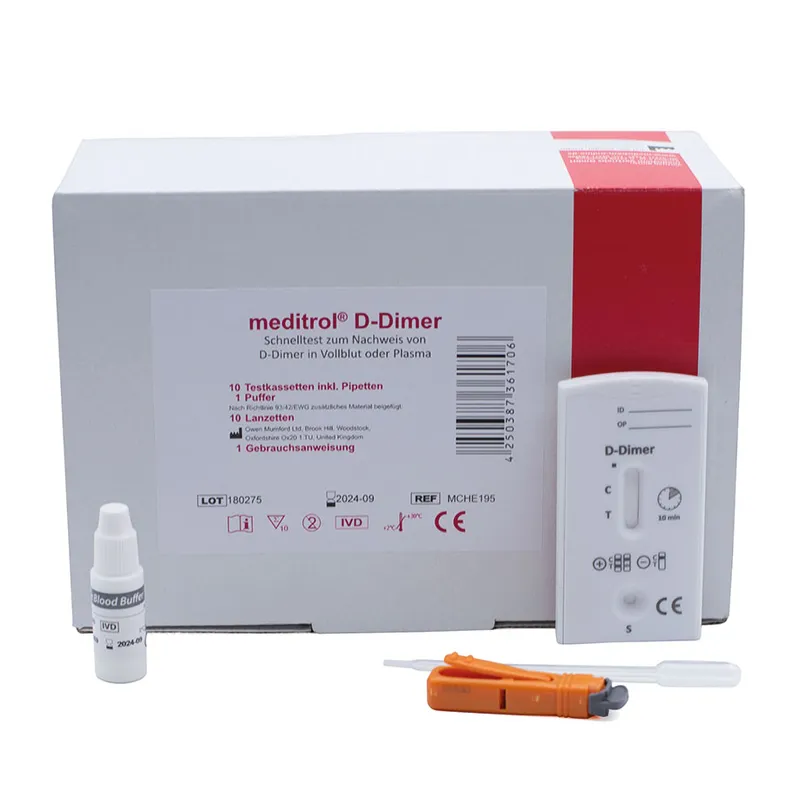 Meditrol D-Dimer Schnelltest (10 T.), inkl. Puffer, Lanzetten und Pipetten