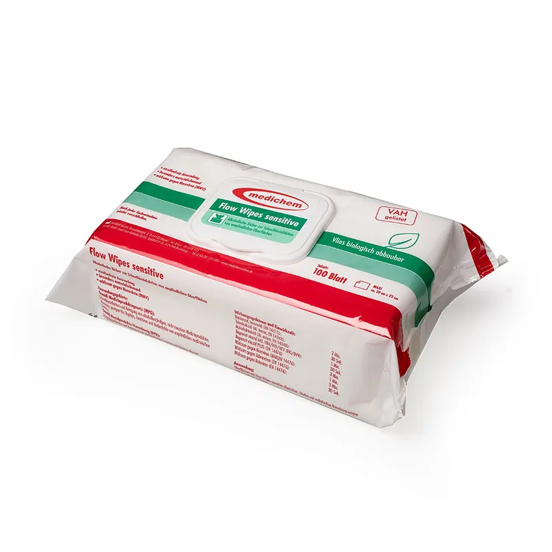 Medichem Flow Wipes sensitive, Desinfektionstücher (100 Tücher)