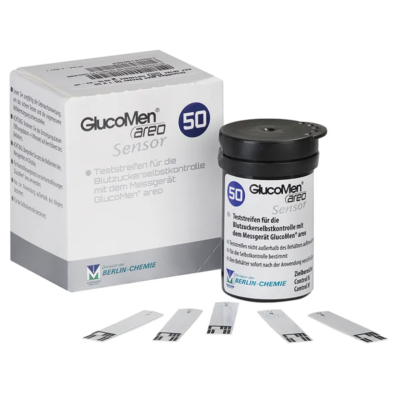 GlucoMen areo Sensor, Blutzuckerteststreifen (50 T.)