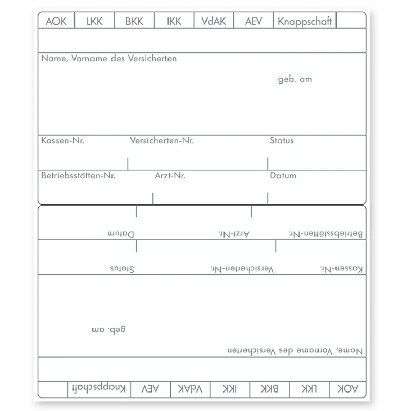 Adressfeldaufkleber eGK (1000 Stck.)