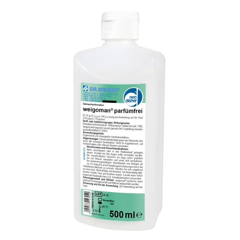 Weigoman parfümfrei 500 ml, Händedesinfektion