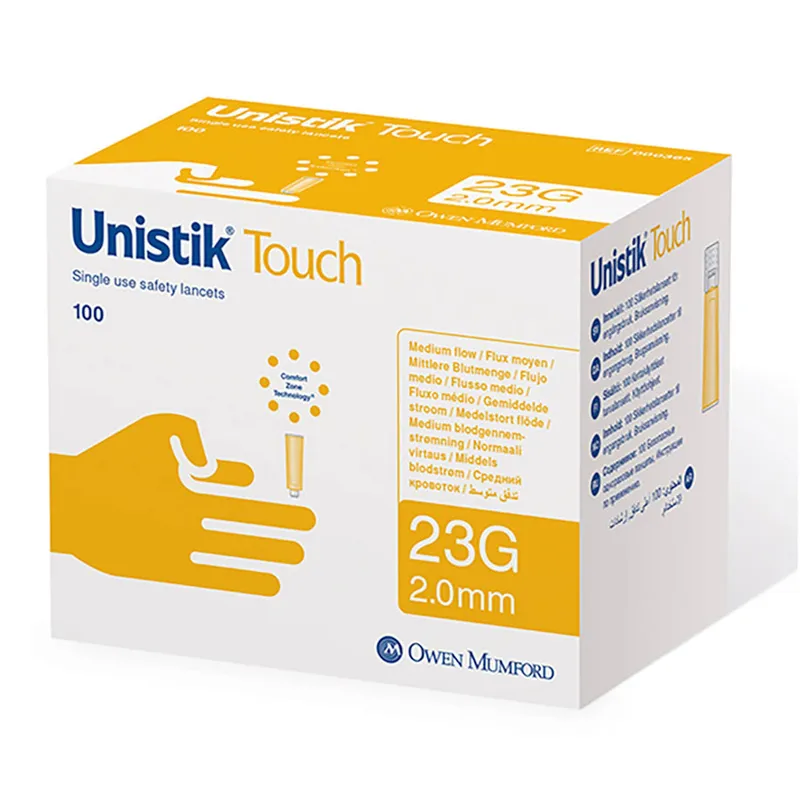 Unistik Touch 23 G, 2.0 mm, Sicherheitslanzetten (100 Stck.)