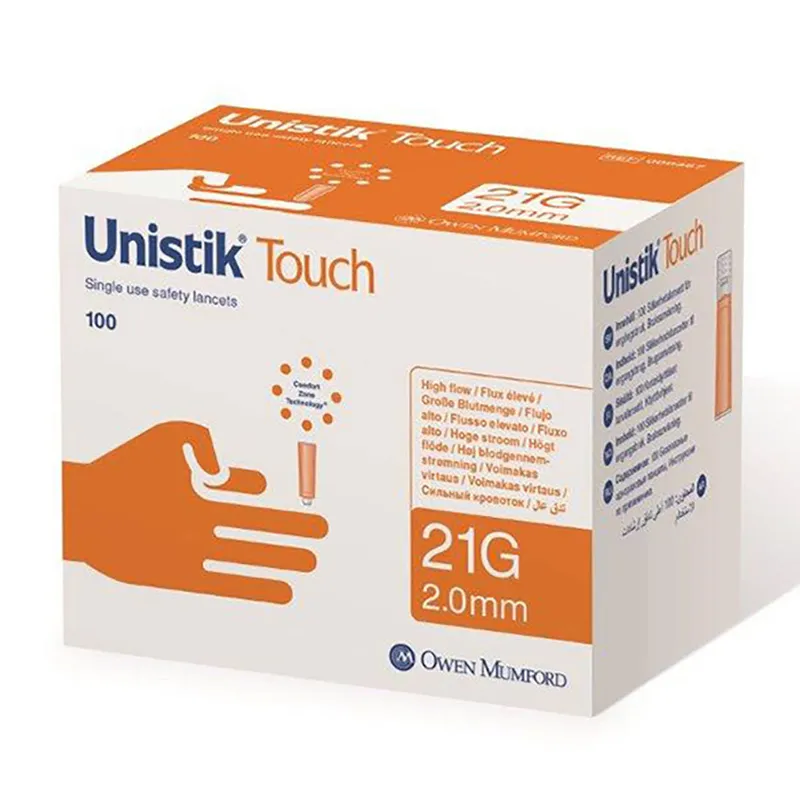 Unistik Touch 21 G, 2,0 mm, Sicherheitslanzetten (100 Stck.)