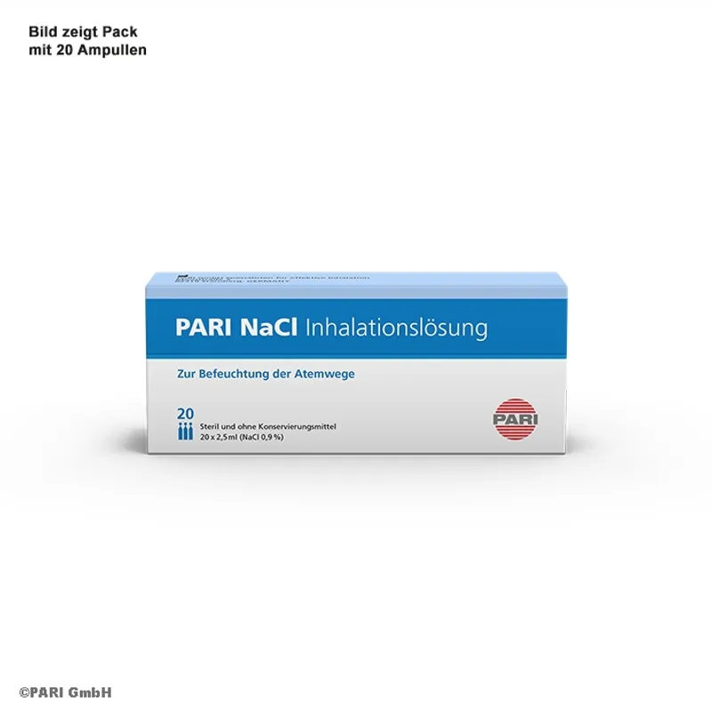 PARI NaCl Inhalationslösung 0,9%, (20 Ampullen à 2,5 ml)