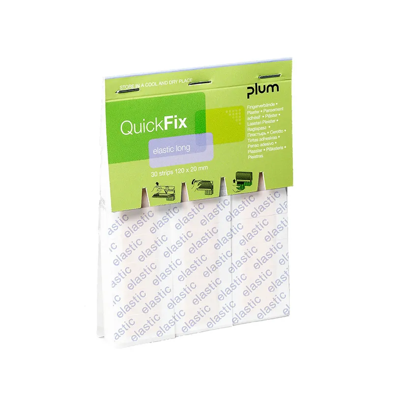 QuickFix Elastic long Refill, Pflaster 12 x 2 cm (30 Strips)