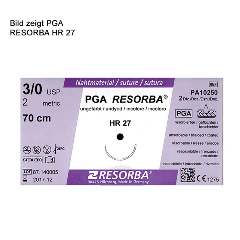 PGA-RESORBA HR 22 3/0=2 violett, Nahtmaterial Fadenlänge 70 cm (24 Stck.)