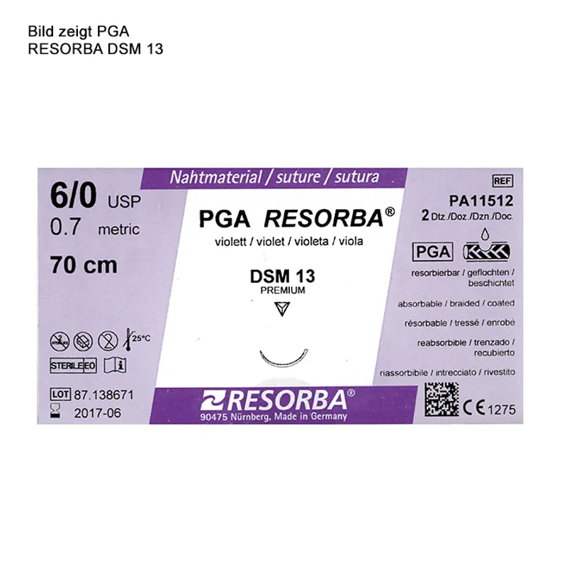 PGA-RESORBA DSM 24 3/0=2 ungefärbt, Nahtmaterial Fadenlänge 70 cm (24 Stck.)