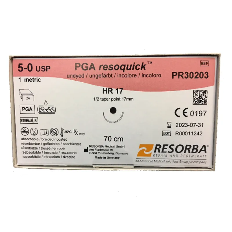 PGA-RESOQUICK HR 17 5/0=1, ungefärbt, Nahtmaterial Fadenlänge 70 cm (24 Stck.)