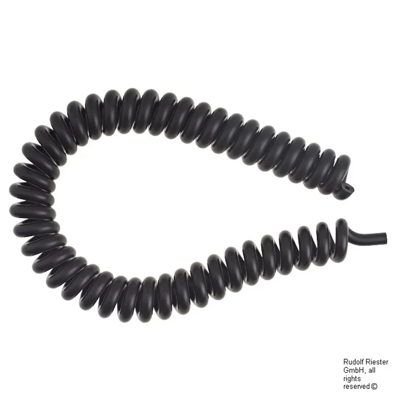 Latexspiralschlauch, schwarz
