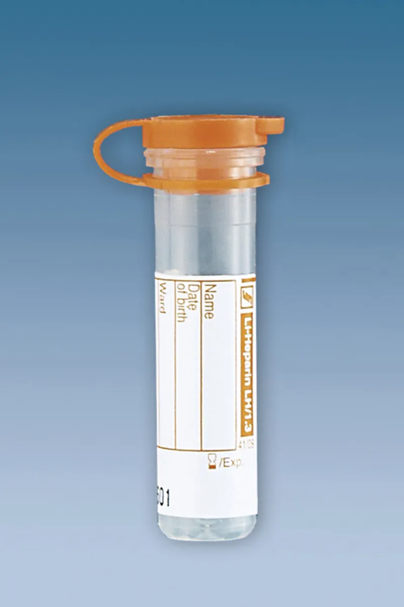 Mikro-Probengefäße 1,3ml Lithium-Heparin, mit Eindrückstopfen (1000 Stck.)