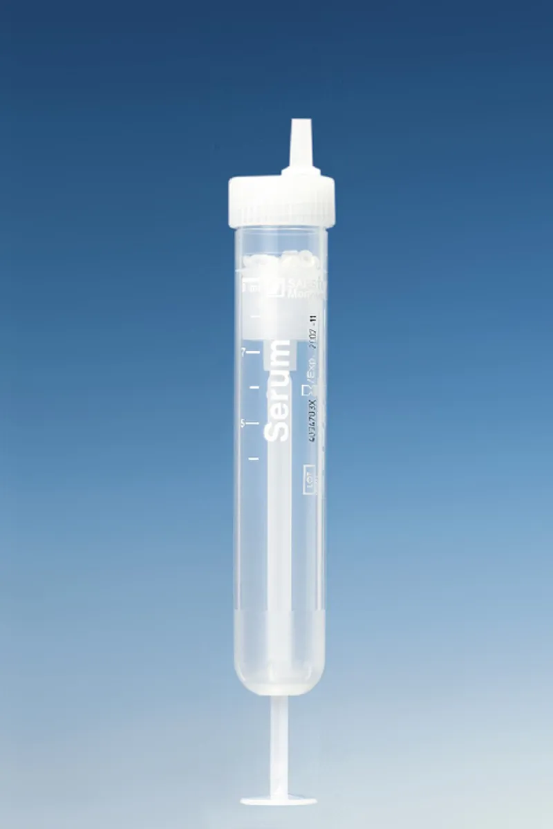 Monovetten 9 ml, 92 x 16 mm, Luer, Serum, Standardetikett (50 Stck.)