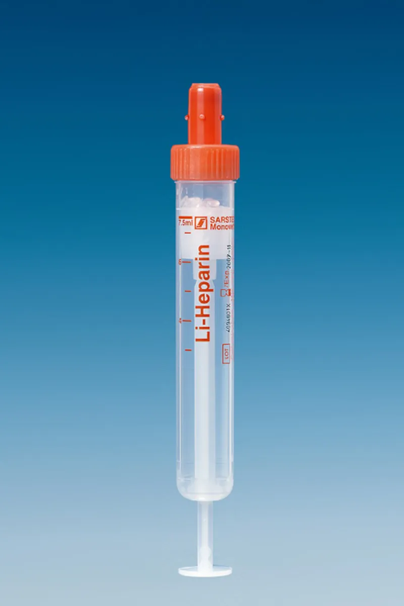 S-Monovetten 7,5 ml, 92 x 15 mm, Lithium-Heparin, steril (50 Stck.)