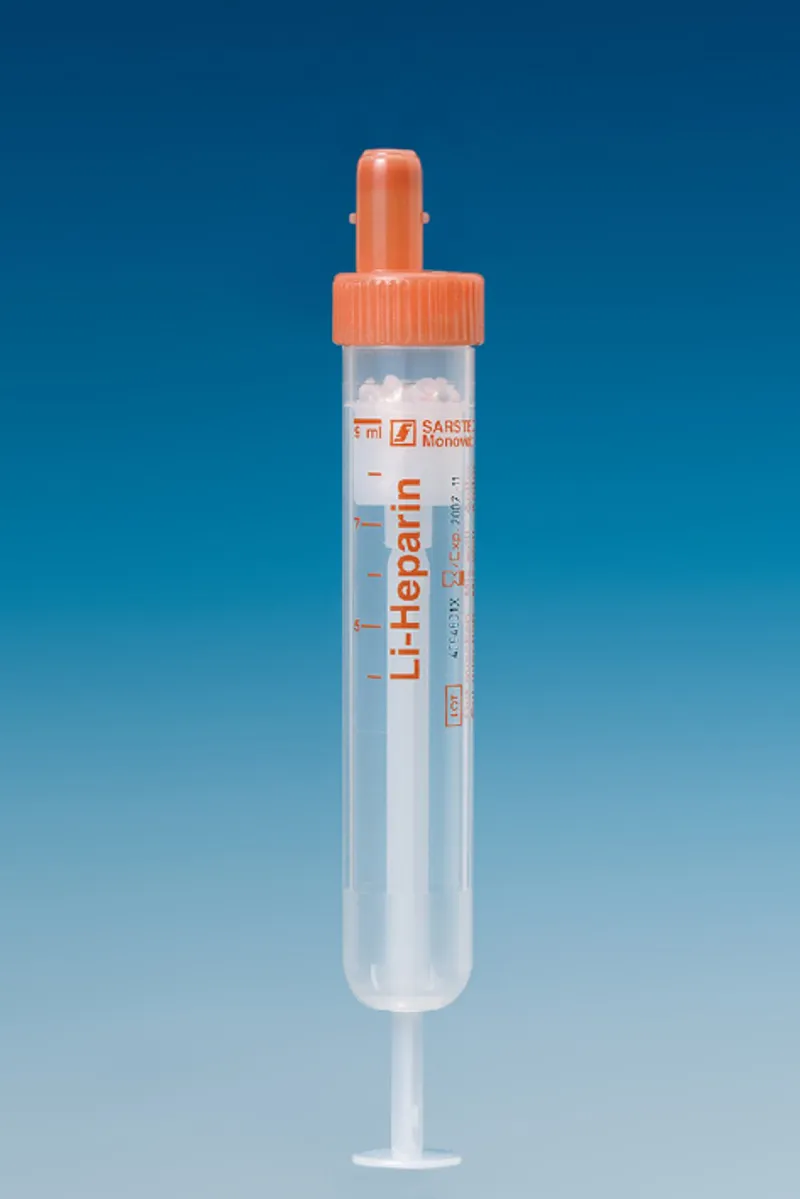 S-Monovetten 9 ml, 92 x 16 mm, Lithium-Heparin, steril (50 Stck.)