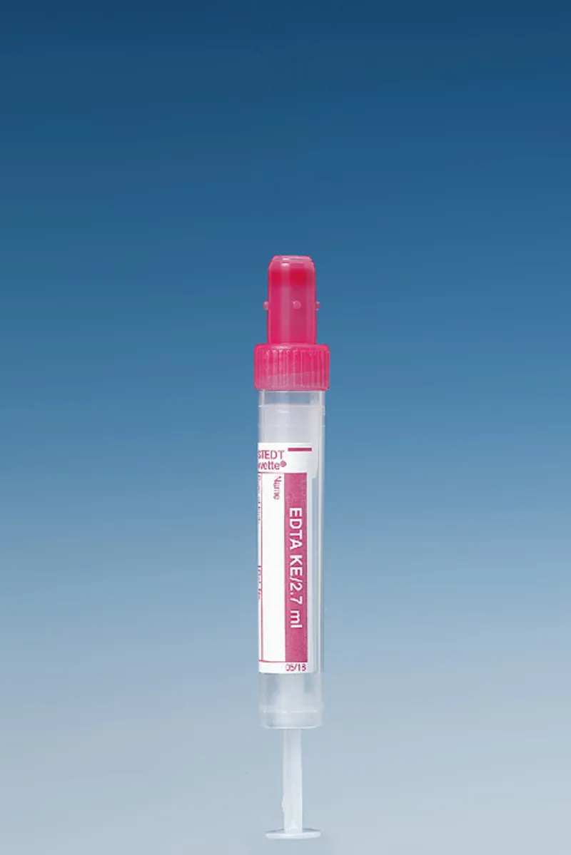 S-Monovetten 2,7 ml, 66 x 11 mm, K3 EDTA, Papieretikett, steril (50 Stck.)