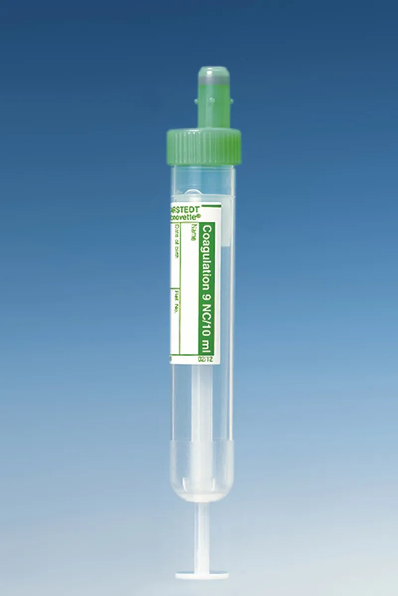 S-Monovetten 10 ml, 92 x 16 mm, Citrat, 3,2%, Papieretikett, steril (50 Stck.)