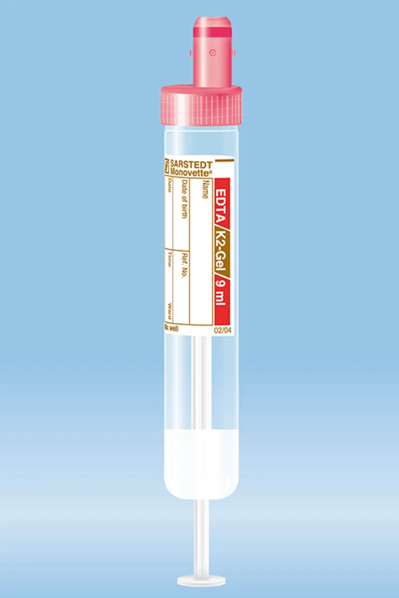 S-Monovetten 9 ml, 92 x 16 mm, K2 EDTA-Gel, steril (50 Stck.)