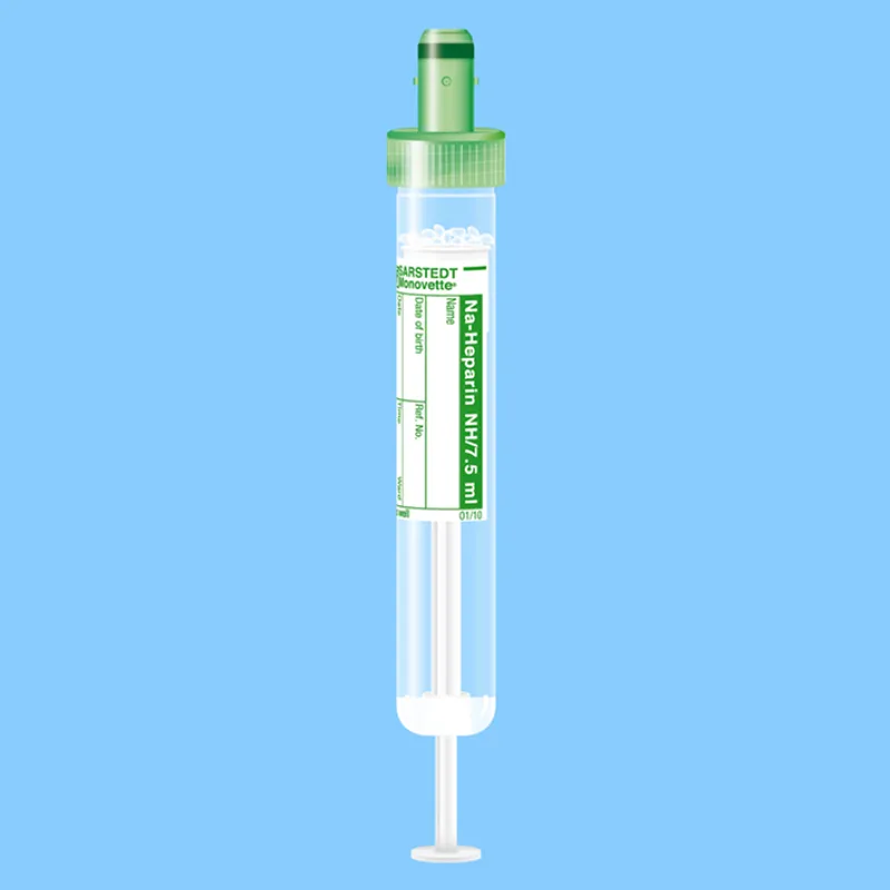 S-Monovetten 7,5 ml, 92 x 15mm, Natrium-Heparin, Papieretikett, steril (50Stck.)