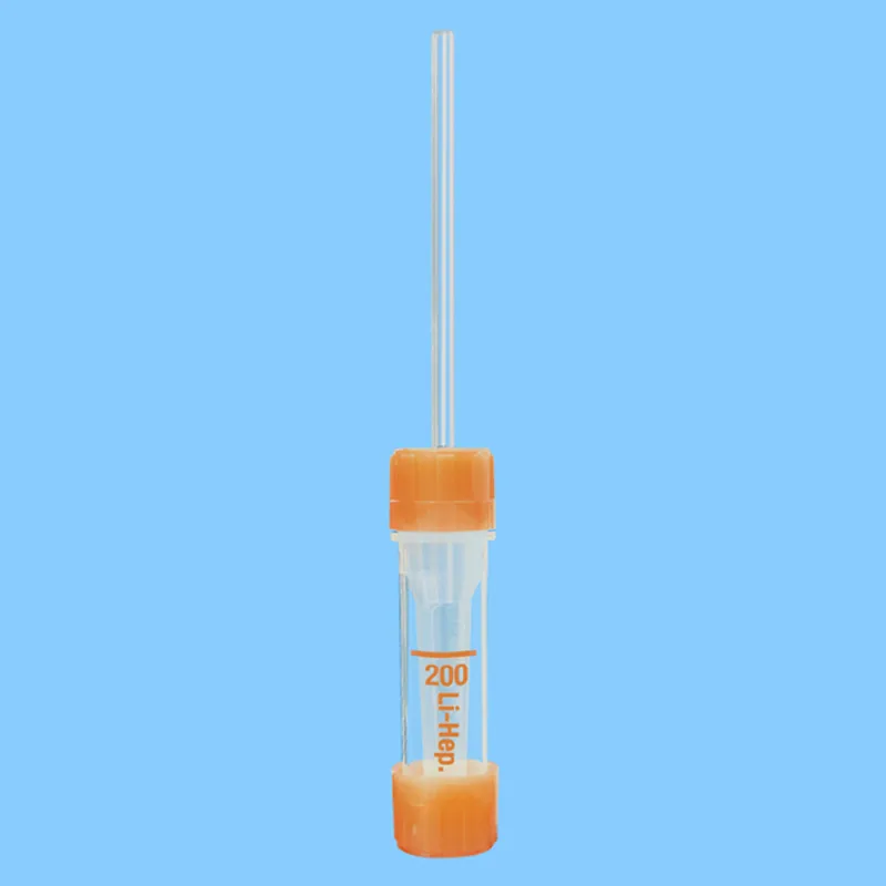 Microvetten 200 µl Lithium-Heparin, orange EU-Code, Aufdruck (100 Stck.)