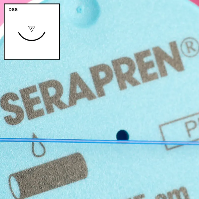 SERAPREN HR-26  3/0=2 blau, Nahtmaterial Fadenlänge 75 cm (24 Stck.)