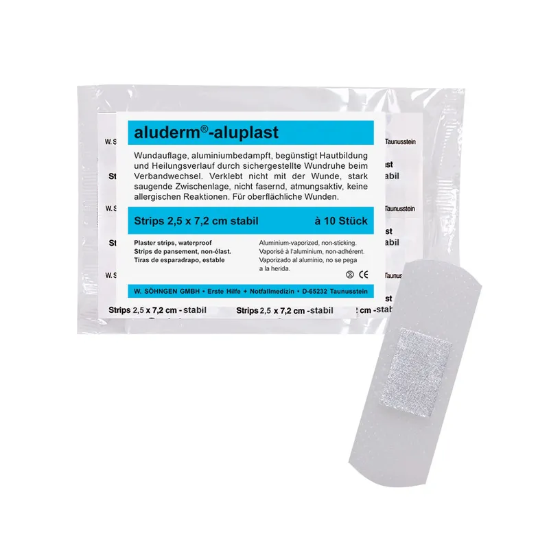 Aluderm-aluplast Strips, stabil ca. 2,5 x 7,2 cm (10 Stck.)