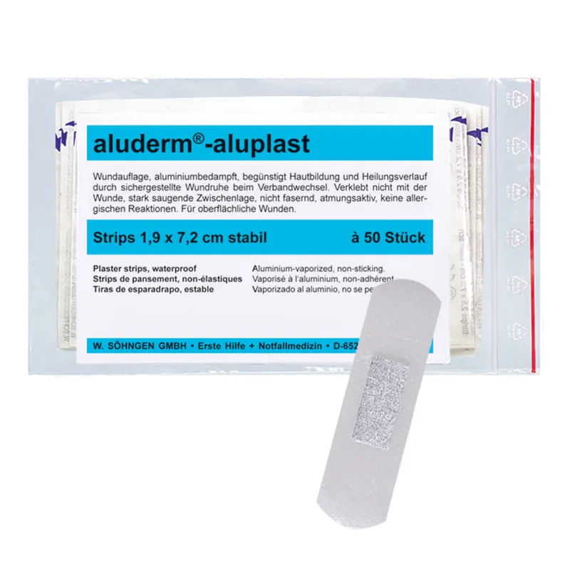 Aluderm-aluplast Strips, stabil ca. 1,9 x 7,2 cm (50 Stck.)