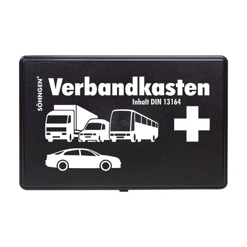 KFZ-Verbandkasten Standard mit Füllung, DIN 13164, schwarz