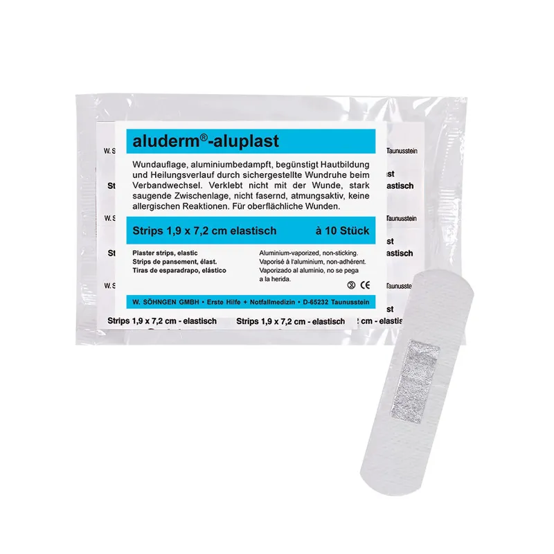 Aluderm-aluplast Strips, elastisch ca. 1,9 x 7,2 cm (10 Stck.)