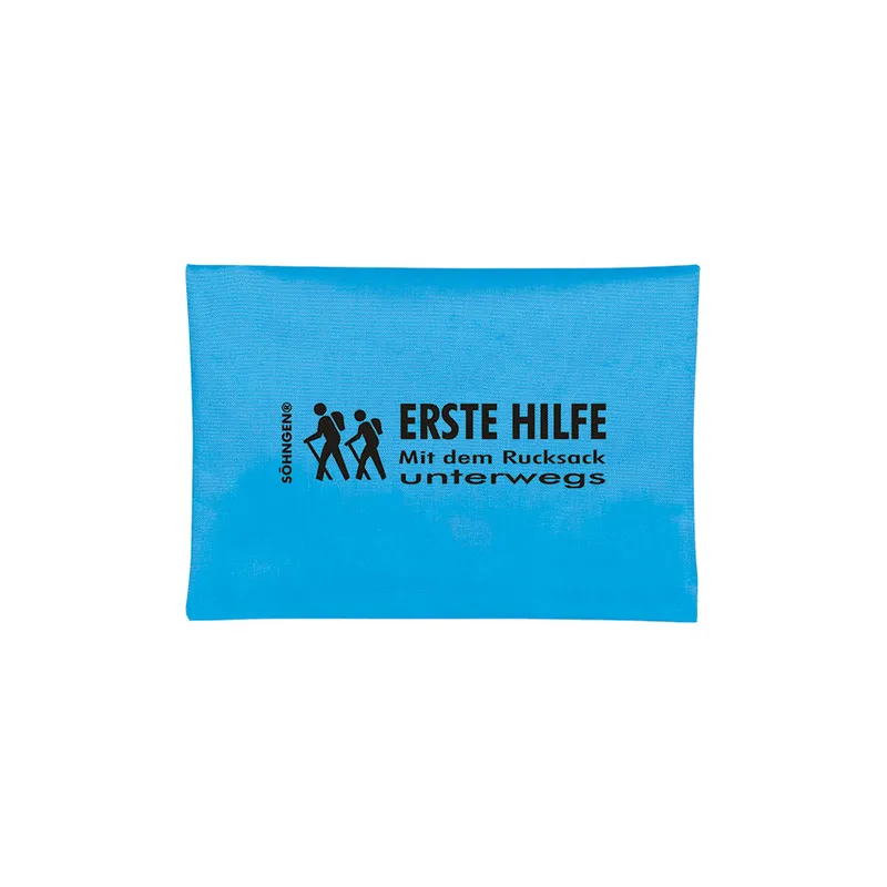 Erste-Hilfe-Tasche Mit dem, Rucksack unterwegs blau