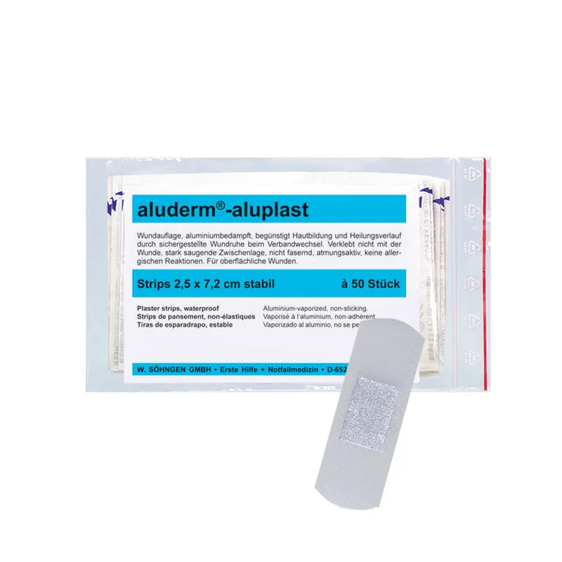 Aluderm-aluplast Strips, stabil ca. 2,5 x 7,2 cm (50 Stck.)