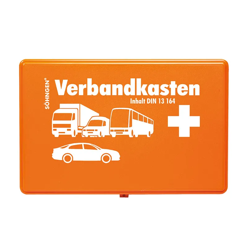 KFZ.-Verbandkasten Standard, mit Füllung DIN 13164, orange