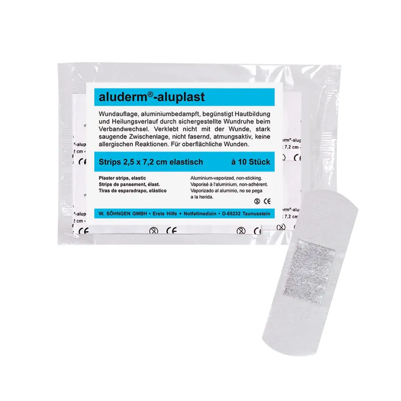 Aluderm-aluplast Strips, elastisch ca. 2,5 x 7,2 cm (10 Stck.)