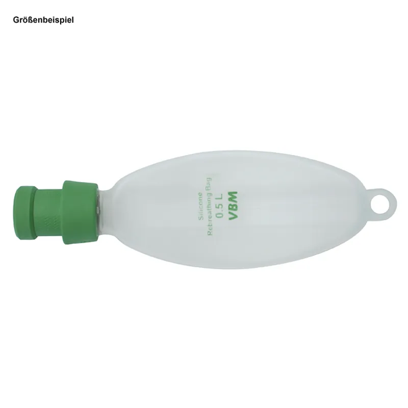 Atembeutel aus Silikon mit 22 mm Muffe, 1500 ml, Standard