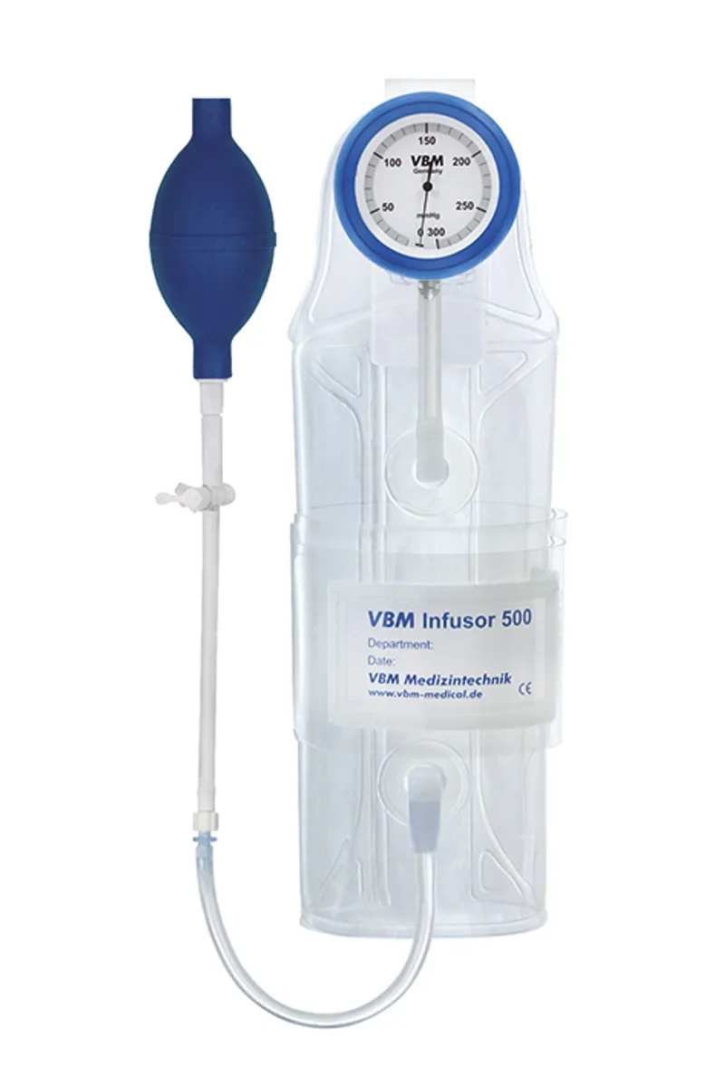 Druckinfusionsmanschette Infusor 500 ml, mit Handgebläse und Manometer