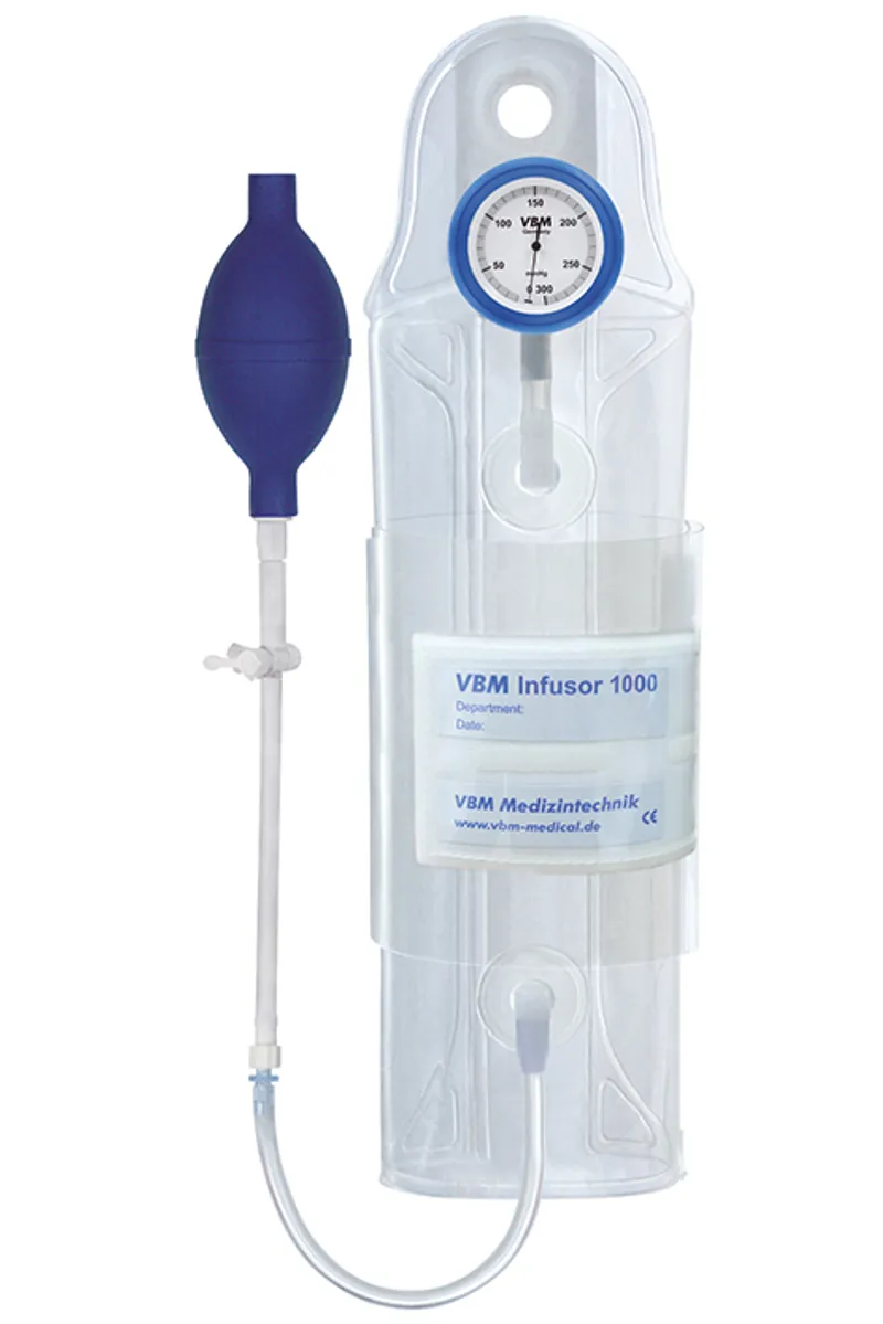 Druckinfusionsmanschette Infusor 1000 ml, mit Handgebläse und Manometer