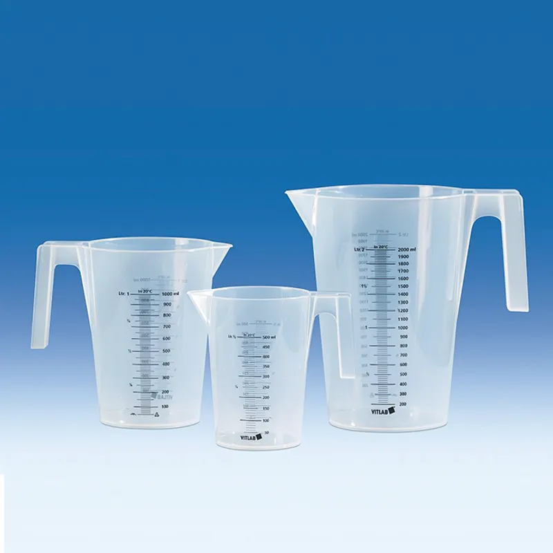 Messbecher stapelbar, PP, 250 ml, schwarze Skala, beidseitig bedruckt