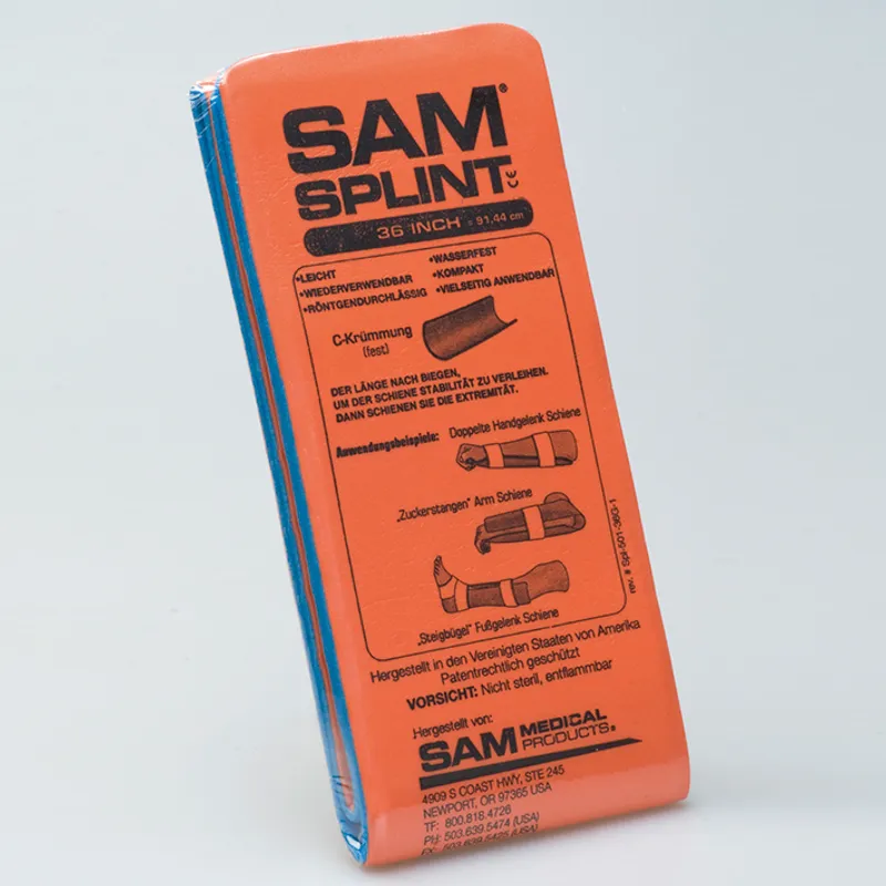 SAM-SPLINT Universalschiene, orange/blau, 11 x 91 cm, gefaltet