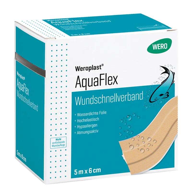 Weroplast AquaFlex Wundschnellverband, 5 m x 6 cm