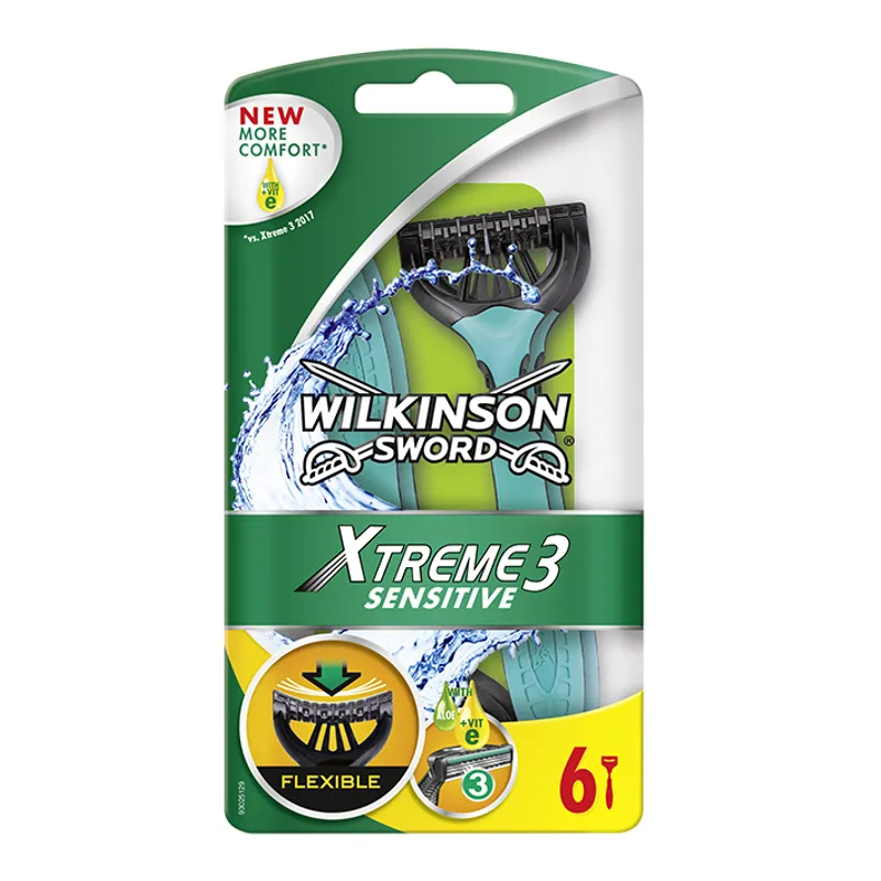 Einmal-Rasierer Wilkinson Xtreme 3, Sensitive (6 Stck.) #W950121500#