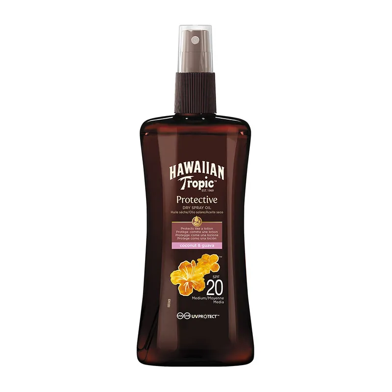 Hawaiian Tropic Glowing Protective, Dry Spray Oil 200 ml LSF 20