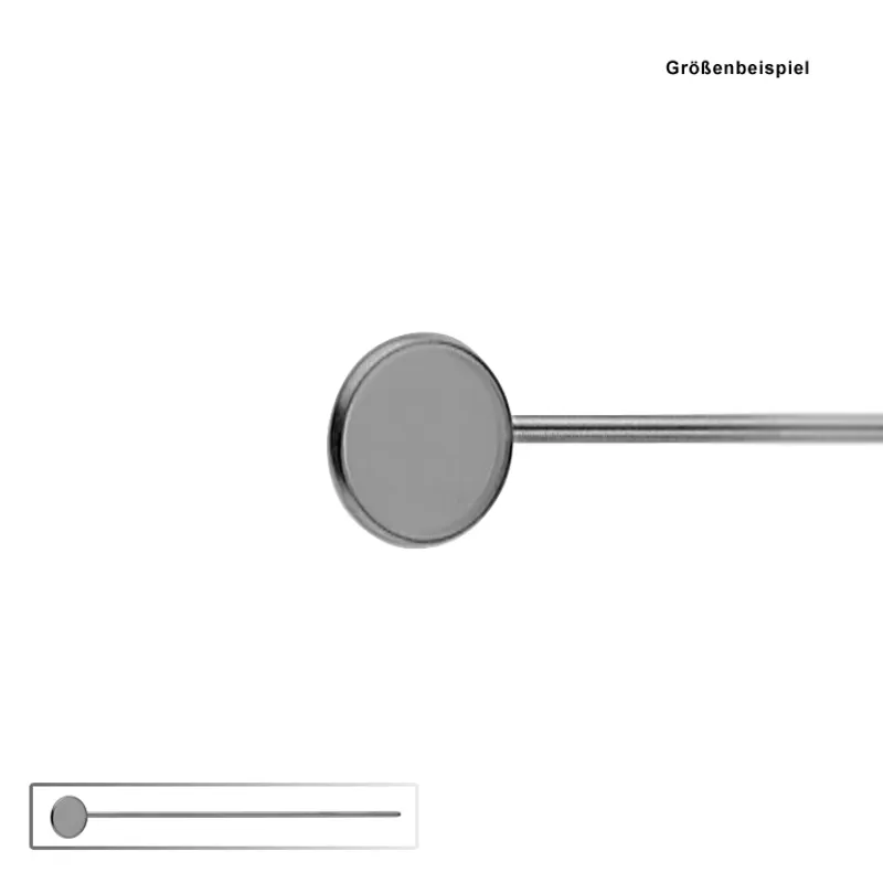 Kehlkopfspiegel ohne Griff, Fig. 3, Ø 16 mm, aus Rhodium